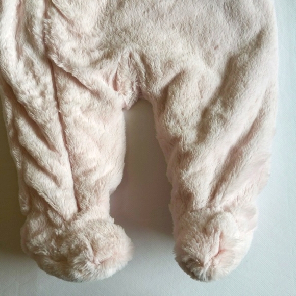 disney aristocats marie fluffy pink zip-up bunting suit 6-12 months baby girl - Picture 4 of 11